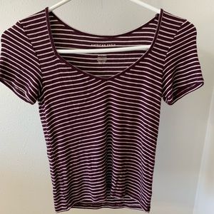 American Eagle soft & sexy rib maroon shirt